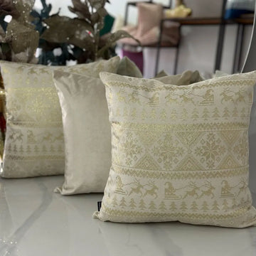 Set - kit (3) Fundas para Cojín Decorativo Navideño de Lujo 45x45cm REF 01
