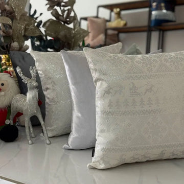 Set - kit (4) Fundas para Cojín Decorativo Navideño de Lujo Lujo de 45x45cm REF 01