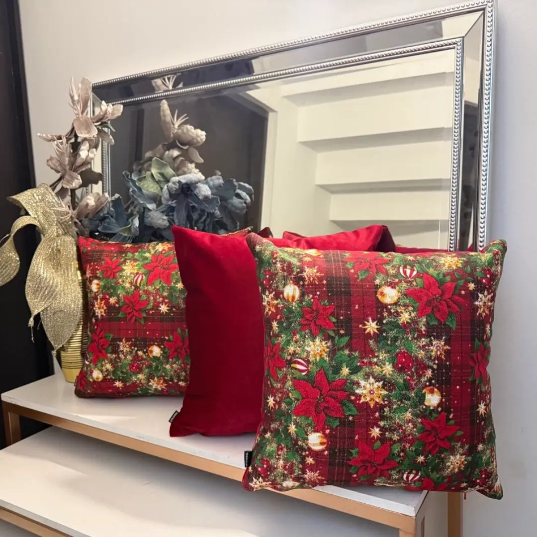Fundas para Cojín Decorativo Navideño de 45x45cm kit 3 REF 02
