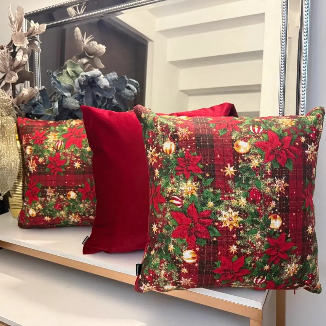 Fundas para Cojín Decorativo Navideño de 45x45cm kit 3 REF 07
