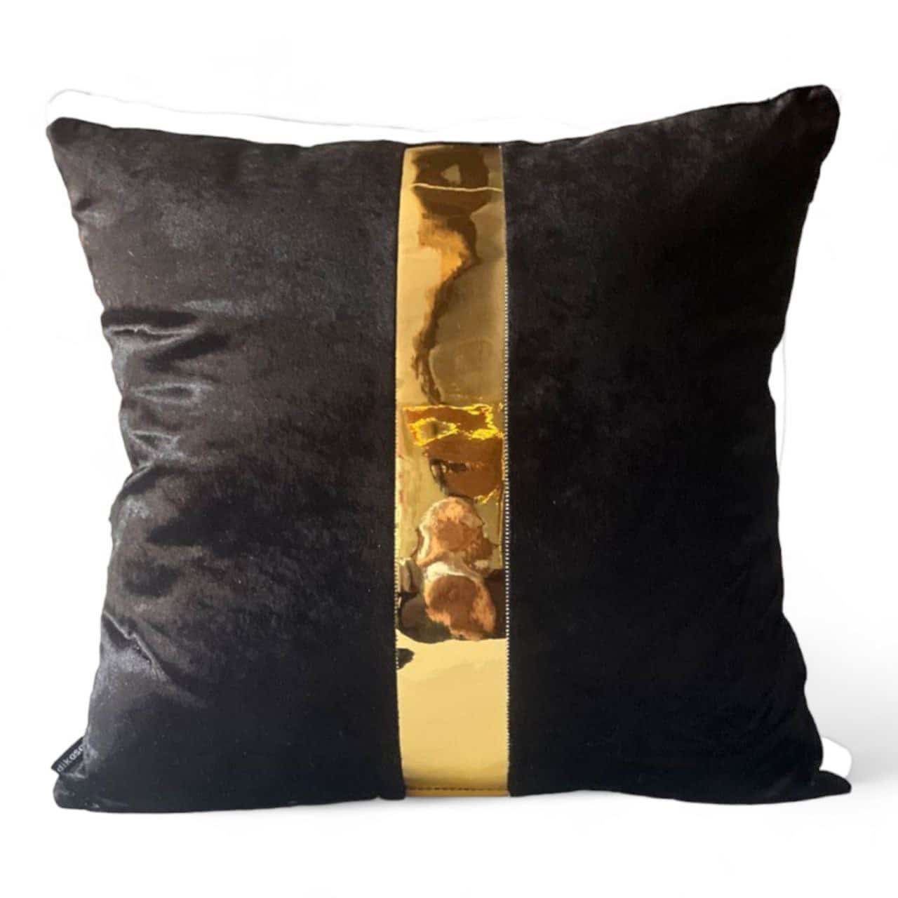 Fundas Para Cojines Negro Espejo Dorado  45x45cm