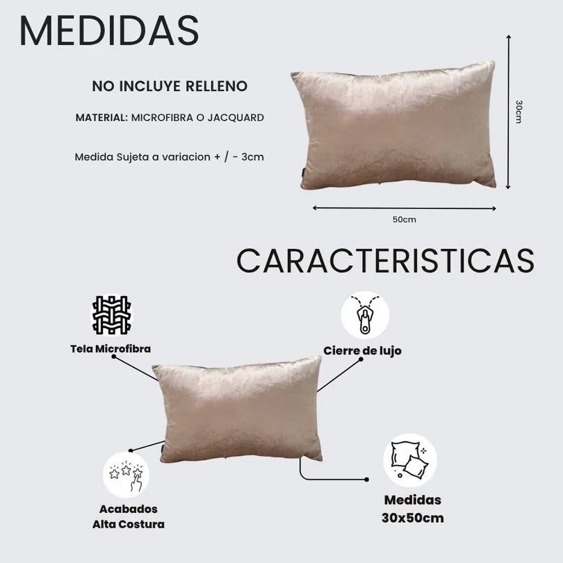 Fundas Para Cojines Rectangular Verde Espejo Plata 30x50cm