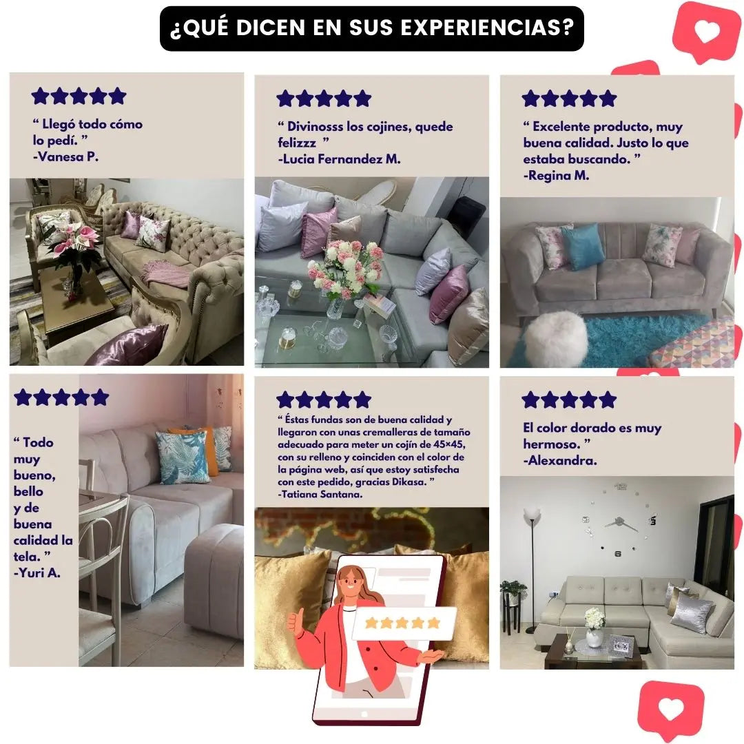 Kit de Fundas Para Cojines - ( 3 fundas ) 45x45cm - Jacquard Dorados Ref 3-07