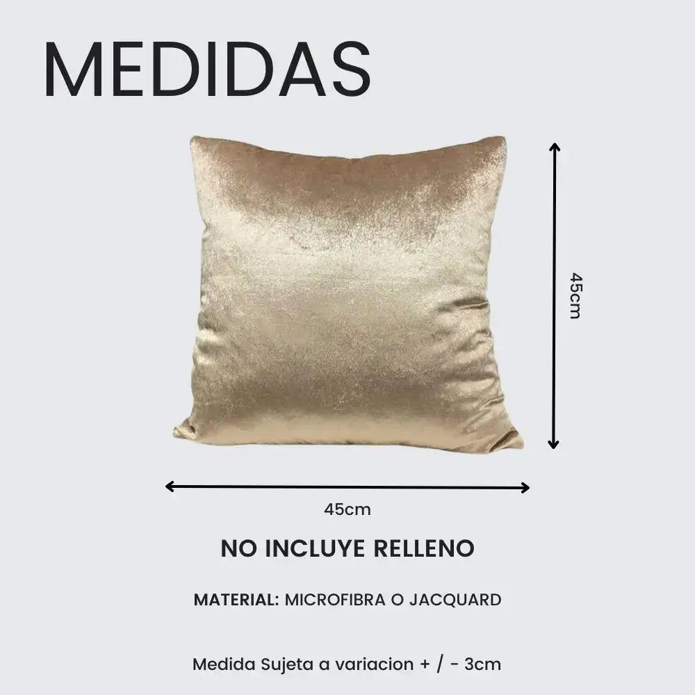 Funda para Cojín Decorativo Navideño de Lujo Dorado  45x45cm