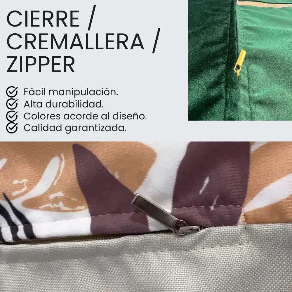 Kit de Fundas Para Cojines - ( 3 fundas ) 45x45cm - Jacquard Dorados Ref 3-07