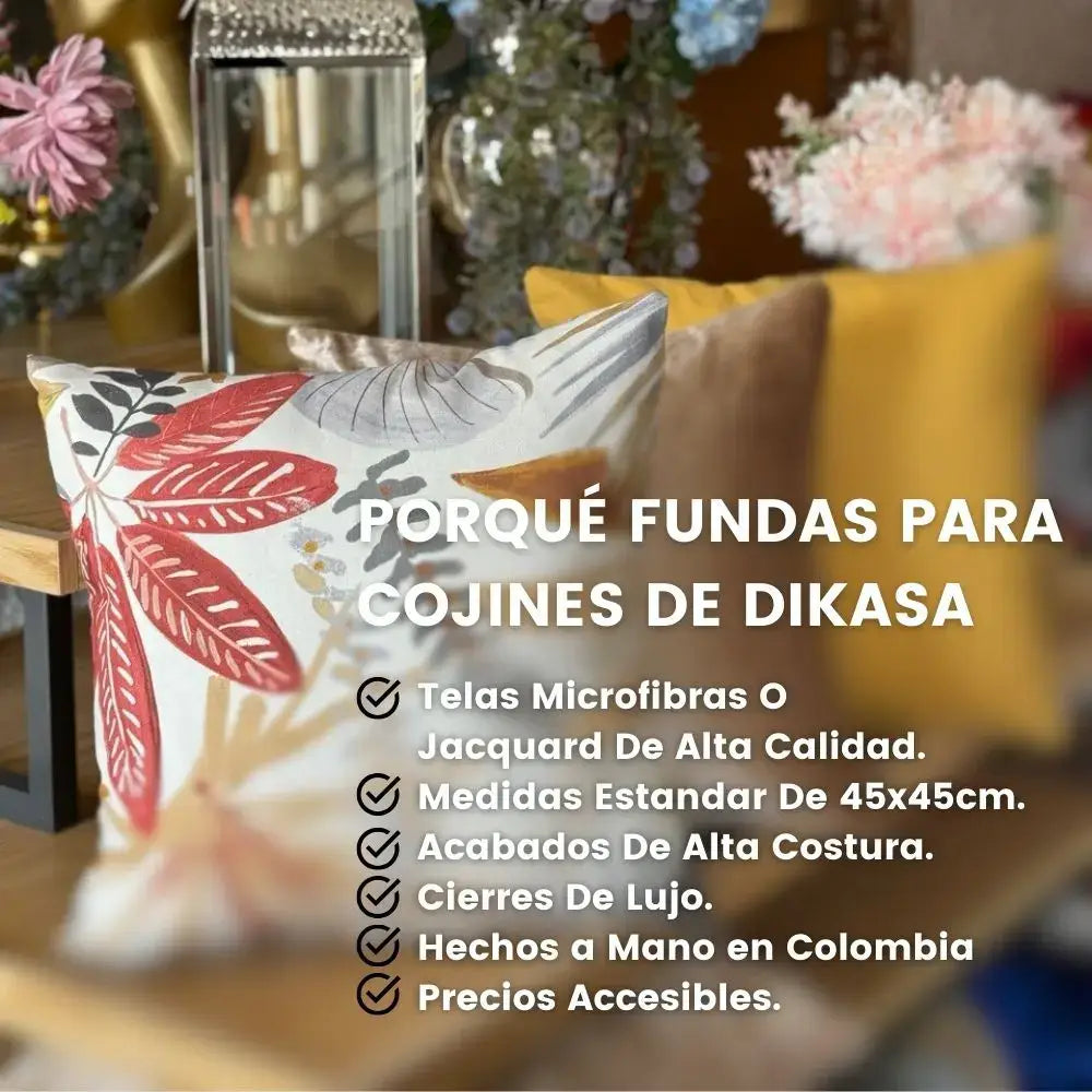 Kit de Fundas Para Cojines - ( 3 fundas ) 45x45cm - Jacquard Dorados Ref 3-07