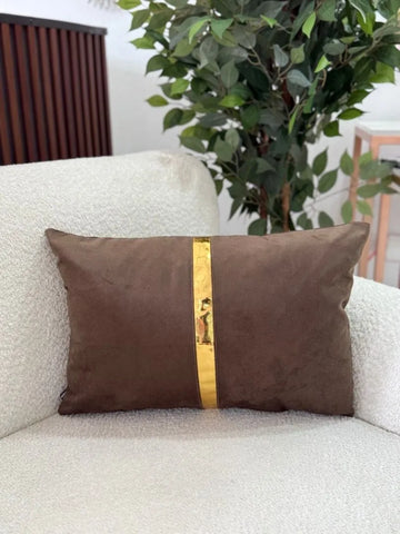 Fundas Para Cojines Rectangular Cafe Espejo Dorado 30x50cm