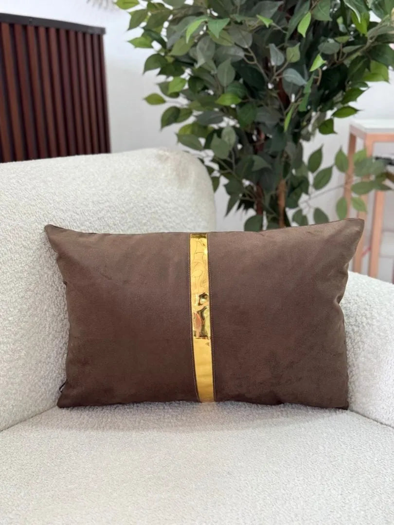 Fundas Para Cojines Rectangular Cafe Espejo Dorado 30x50cm