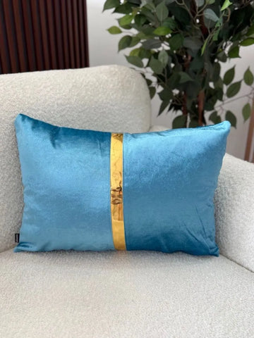 Fundas Para Cojines Rectangular Aguamarina Espejo Dorado 30x50cm