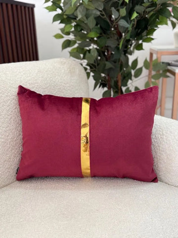 Fundas Para Cojines Rectangular Vino Espejo Dorado 30x50cm