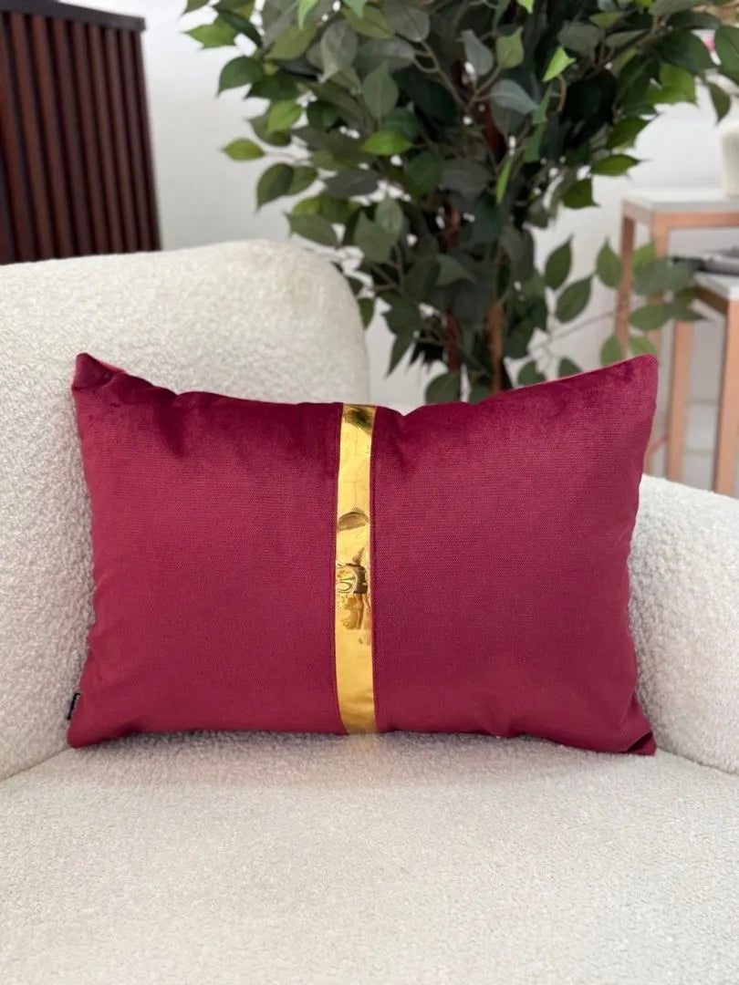 Fundas Para Cojines Rectangular Vino Espejo Dorado 30x50cm