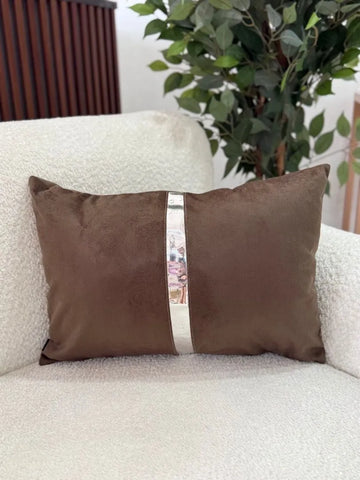Fundas Para Cojines Rectangular Cafe Espejo Plata 30x50cm
