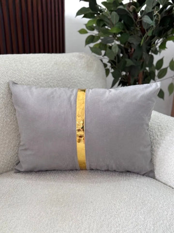 Fundas Para Cojines Rectangular Plata Espejo Dorado 30x50cm
