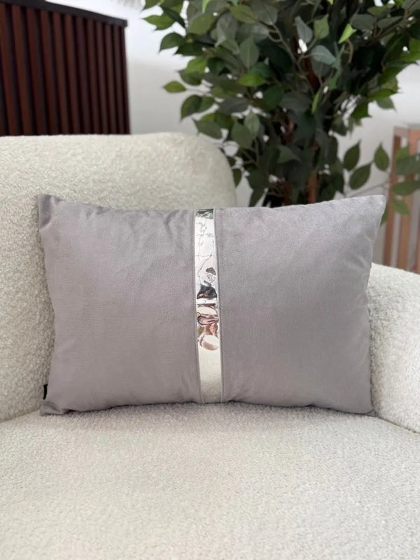 Fundas Para Cojines Rectangular Plata Espejo Plata 30x50cm