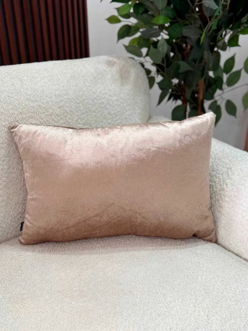 Funda Para Cojin Rectangular Velvet Satin Dorado 30x50cm