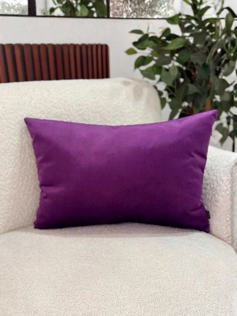 Funda Para Cojin Rectangular Velvet Satin Morado 30x50cm
