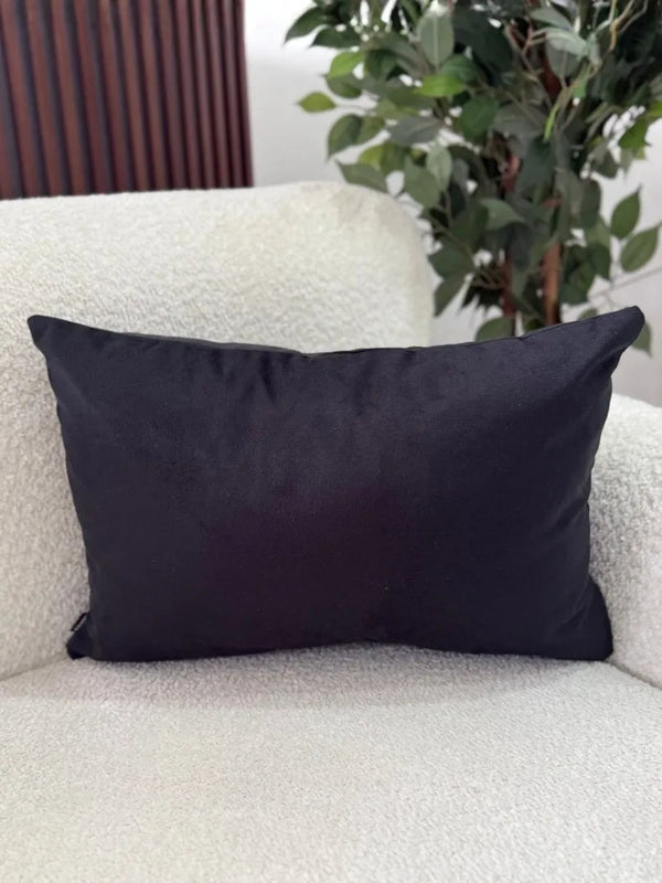 Fundas Para Cojines Rectangular Básico Negro 30x50cm