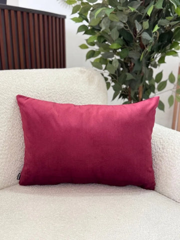Fundas Para Cojines Rectangular Básico Vino Tinto 30x50cm