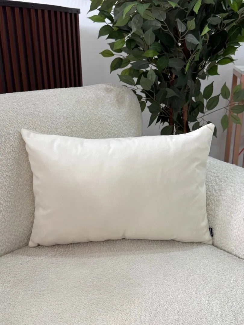 Fundas Para Cojines Rectangular Básico Blanco Hueso 30x50cm