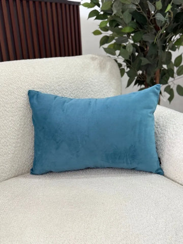 Fundas Para Cojines Rectangular Básico Azul Suave 30x50cm
