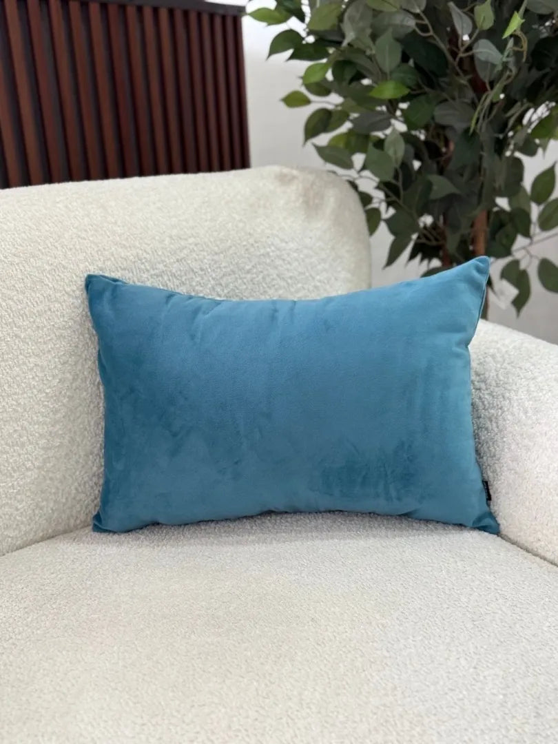 Fundas Para Cojines Rectangular Básico Azul Suave 30x50cm