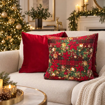 Fundas para Cojín Decorativo Navideño de 45x45cm kit 2 REF 01