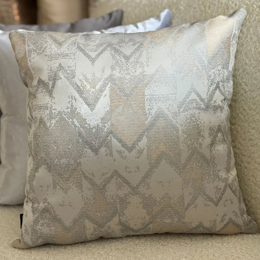 Fundas Para Cojines Estampado Jacquard Rombos grises 45x45cm