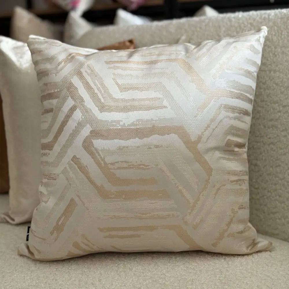 Fundas Para Cojines Estampado Jacquard Laser Dorado 45x45cm