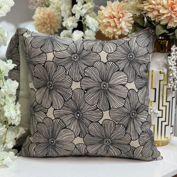 Fundas Para Cojines Decorativos Jacquard Hojas Oscuro 45x45cm