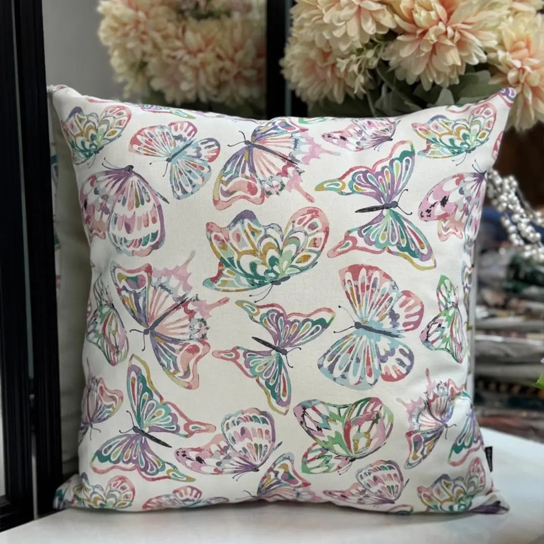 Fundas Para Cojines Decorativos Jacquard Mariposas 45x45cm