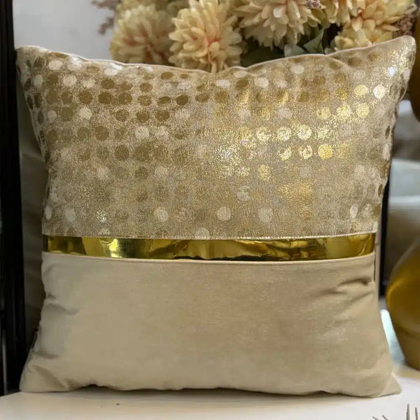 Fundas Para Cojines de Lujo Tonos Tierra Adorno Circulos Espejo Dorado 50×50