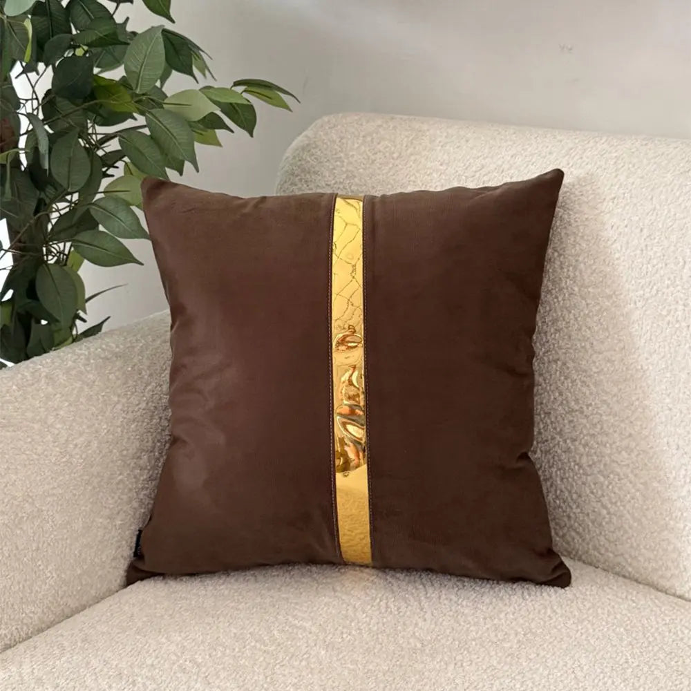 Fundas Para Cojines Cafe Espejo Dorado 45x45cm