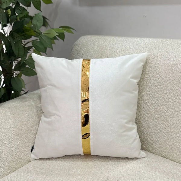 Fundas Para Cojines Blanco Espejo Dorado 45x45cm