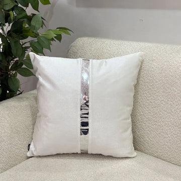 Fundas Para Cojines Blanco Espejo Plata 45x45cm