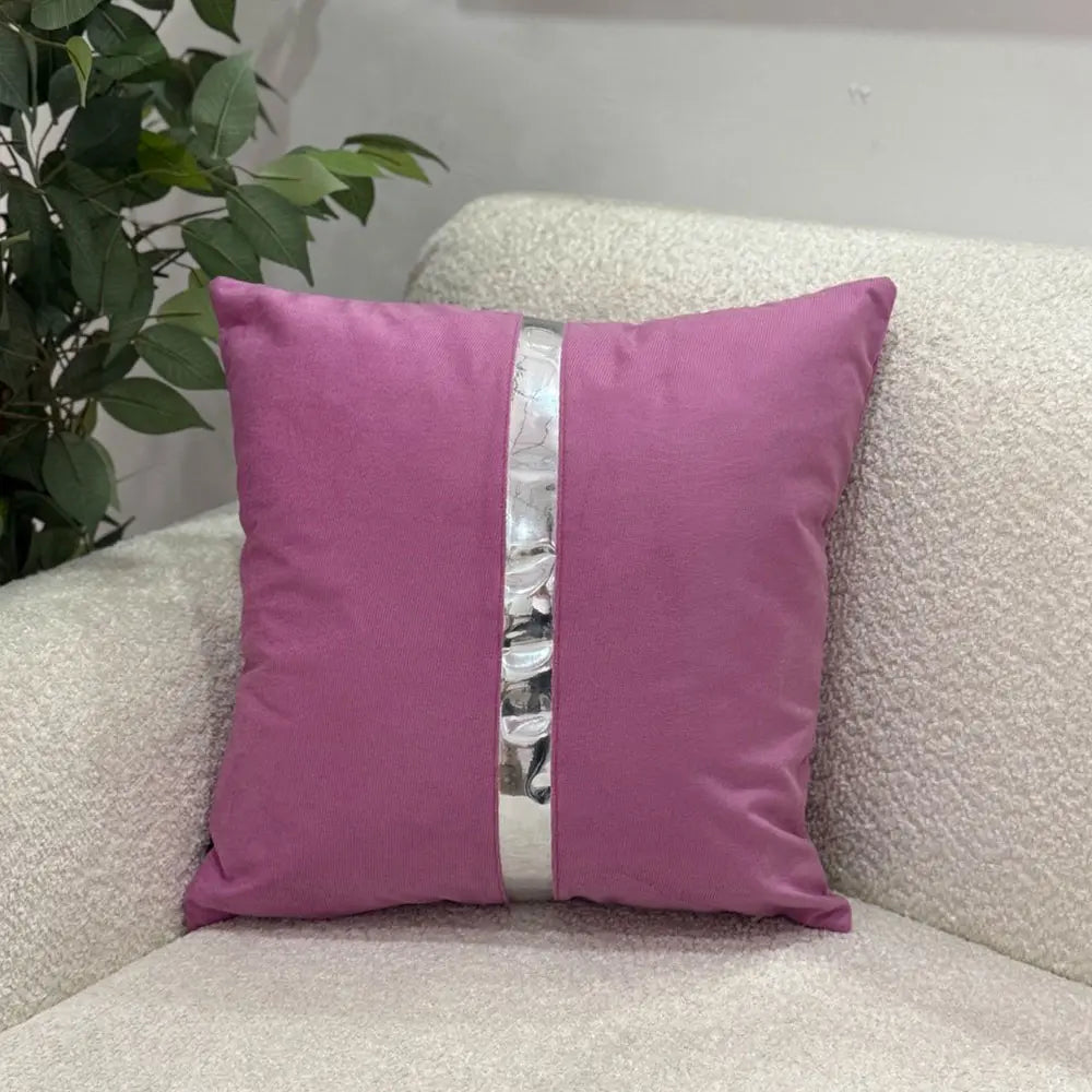 Fundas Para Cojines Fucsia Espejo Plata 45x45cm