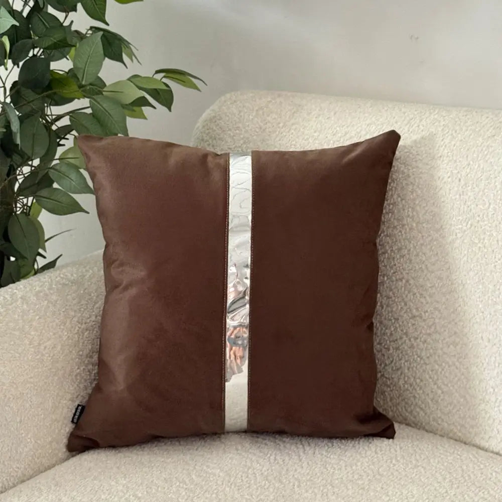 Fundas Para Cojines Cafe Espejo Plata 45x45cm
