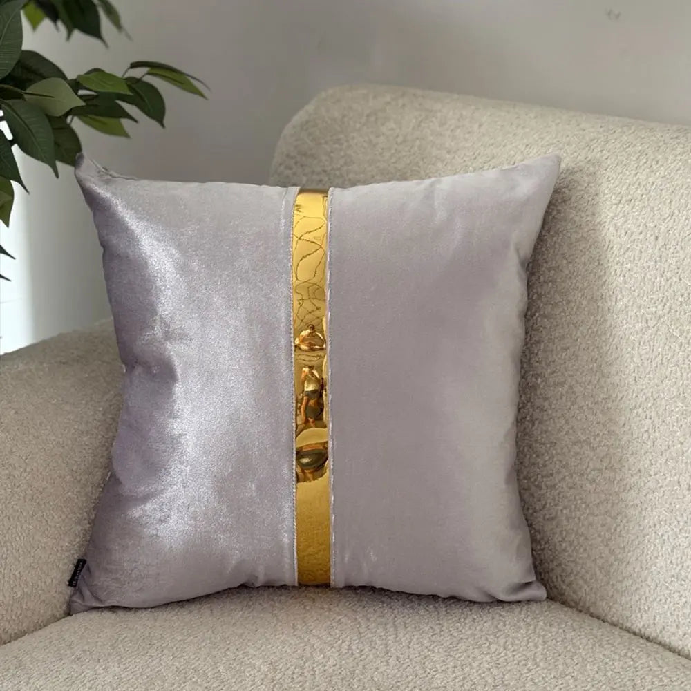 Fundas Para Cojines Plata Claro Espejo Dorado 45x45cm