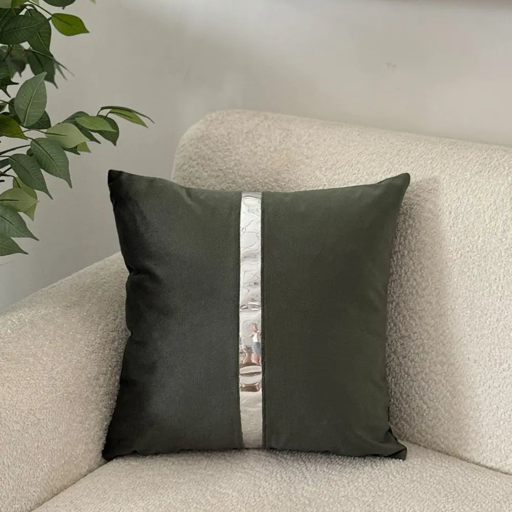 Fundas Para Cojines Verde Espejo Plata 45x45cm