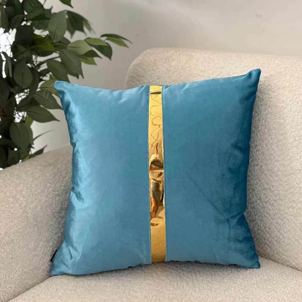 Fundas Para Cojines Aguamarina Espejo Dorado 45x45cm