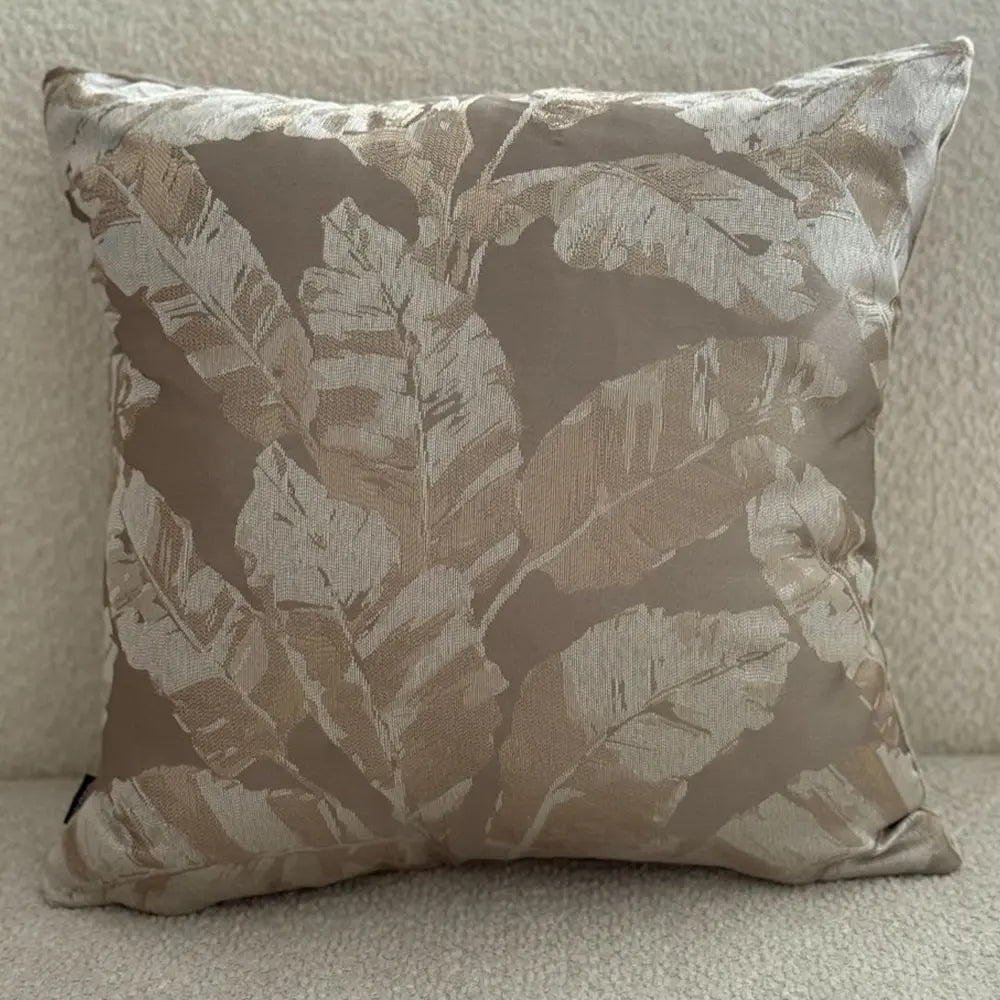 Fundas Para Cojines Jacquard Hojas Torros Tierra 45x45cm