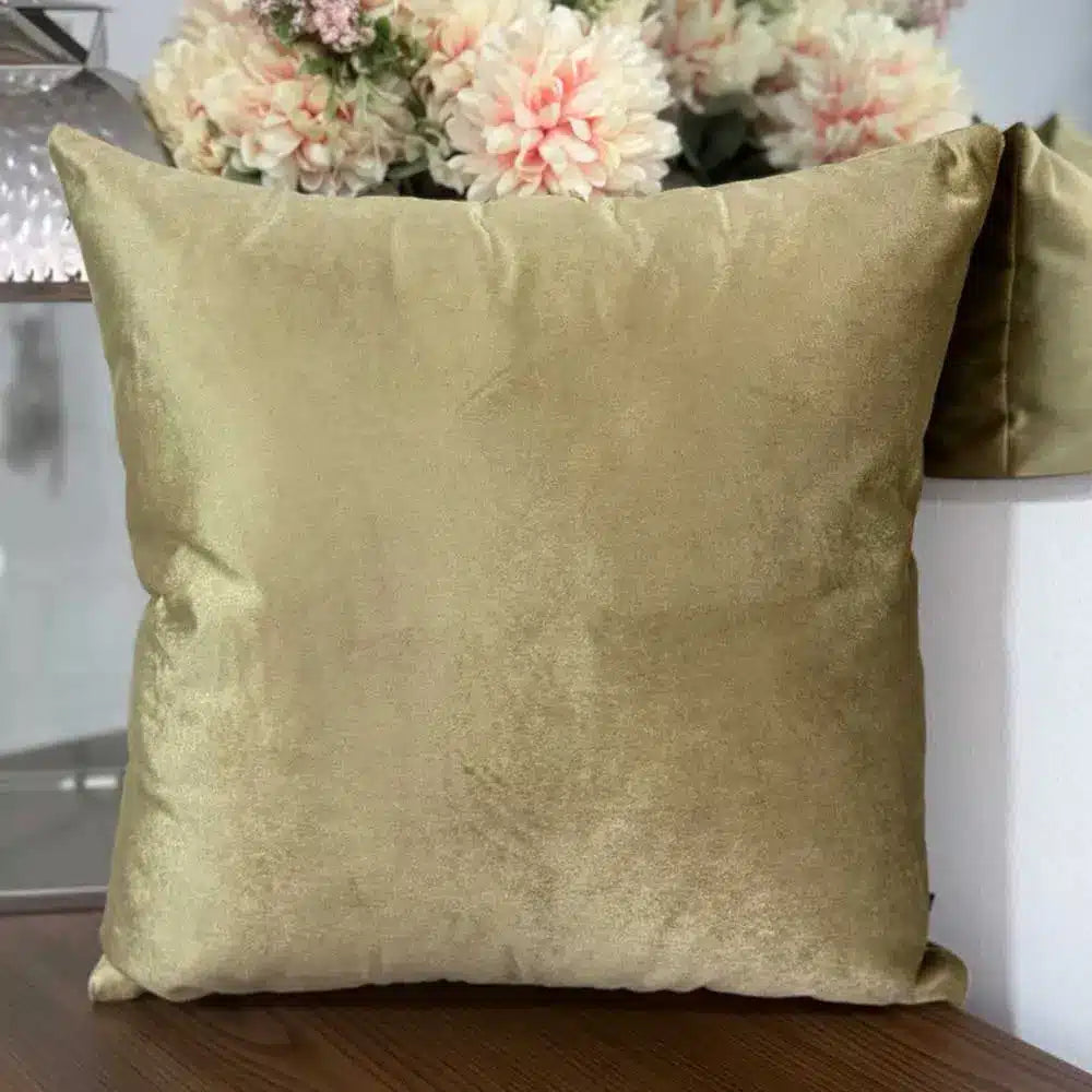 Funda Para Cojines Velvet Satin Dorado Encendido 45x45cm